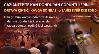 Gaziantep'te kan donduran görüntülerin ortaya çıktığı kavga sonrası 6 şahıs sınır dışı edildi