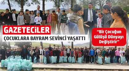 Gazeteciler, çocuklara bayram sevinci yaşattı
