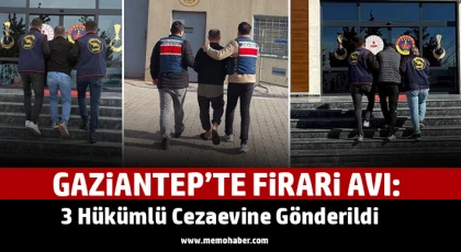 Gaziantep’te 10 Yıl Hapis Cezası Bulunan 3 Firari Yakalandı