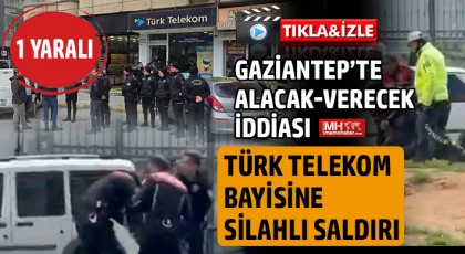 Gaziantep’te Alacak Verecek İddiası: Türk Telekom Bayisine Silahlı Saldırı, 1 Yaralı