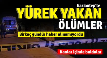 Gaziantep'te yürek yakan ölümler: Kanlar içinde buldular 