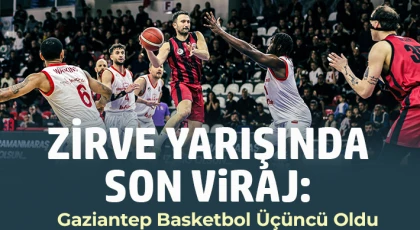 Gaziantep Basketbol Deplasmanda Kaybetti, Ligi 3. Sırada Bitirdi