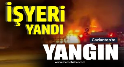 Gaziantep'te yangın: İşyeri yandı