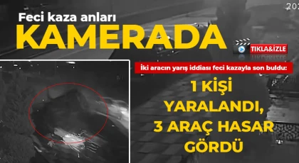 İki aracın yarış iddiası feci kazayla son buldu: 1 kişi yaralandı, 3 araç hasar gördü