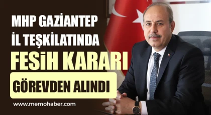 MHP Gaziantep İl Teşkilatında Fesih Kararı: Yönetim Görevden Alındı Sait Kılıç Getirildi