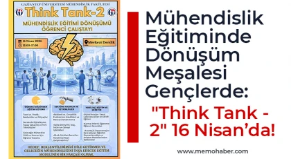 Mühendislik Eğitiminde Dönüşüm Meşalesi Gençlerde: "Think Tank - 2" 16 Nisan’da!