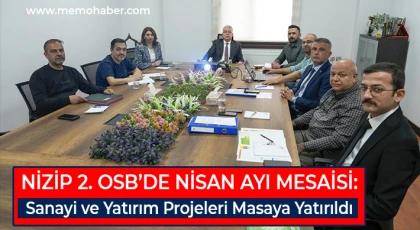 Nizip 2. OSB’de Nisan Ayı Mesaisi: Sanayi ve Yatırım Projeleri Masaya Yatırıldı