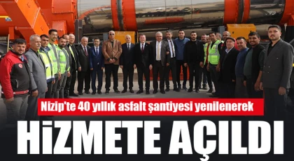 Nizip'te 40 yıllık asfalt şantiyesi yenilenerek hizmete açıldı