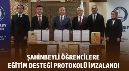 Şahinbeyli öğrencilere eğitim desteği protokolü imzalandı