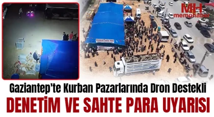 Gaziantep'te kurban pazarlarında dron destekli denetim ve sahte para uyarısı