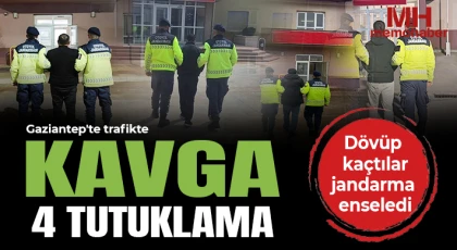 Gaziantep'te trafikte kavga: 4 tutuklama