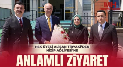 HSK Üyesi Alişan Tiryaki’den Nizip Adliyesi’ne Anlamlı Ziyaret