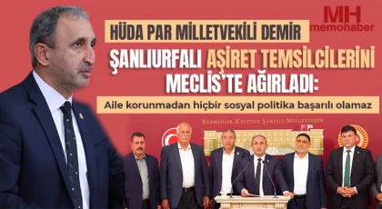 HÜDA PAR Milletvekili Demir Şanlıurfalı aşiret temsilcilerini Meclis’te ağırladı