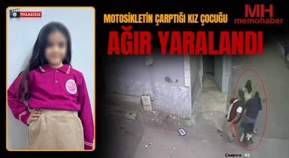Motosikletin çarptığı kız çocuğu ağır yaralandı