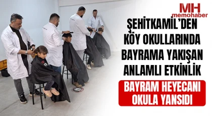 Şehitkamil’den köy okullarında bayrama yakışan anlamlı etkinlik