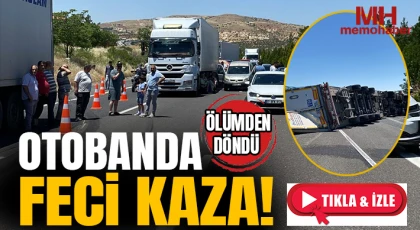Ölümden döndü:Otobanda feci kaza