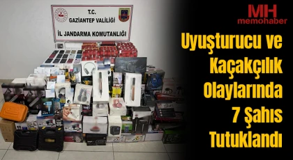 Uyuşturucu ve kaçakçılık olaylarında 7 şahıs tutuklandı