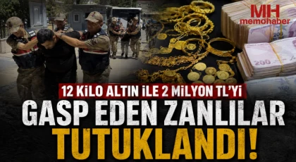 12 kilo altın ile 2 milyon TL'yi gasp eden zanlılar tutuklandı