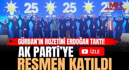 Gaziantep Milletvekili Gürban AK Parti’ye Katıldı! Rozeti Erdoğan’dan