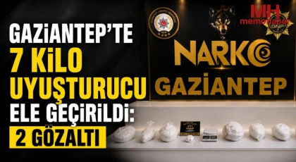 Gaziantep'te 7 kilo uyuşturucu ele geçirildi: 2 gözaltı
