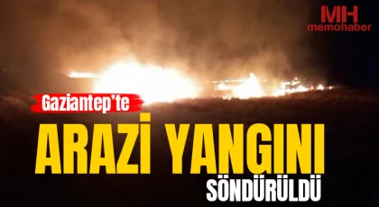 Gaziantep’te arazi yangını söndürüldü