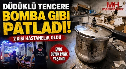 Gaziantep'te düdüklü tencere bomba gibi patladı: 2 kişi hastanelik oldu 