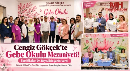 Cengiz Gökçek’te Gebe Okulu Mezunları Sertifikalarını Aldı