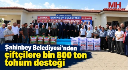 Şahinbey Belediyesi'nden çiftçilere bin 800 ton tohum desteği