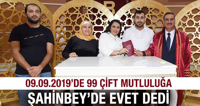 99 çift mutluluğa 'EVET' dedi