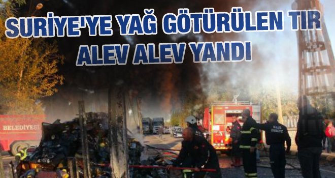 Alev alan TIR korku dolu dakikalar yaşattı!..