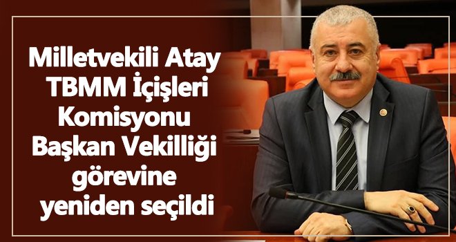 Atay, TBMM İçişleri Komisyonu Başkan Vekilliğine seçildi