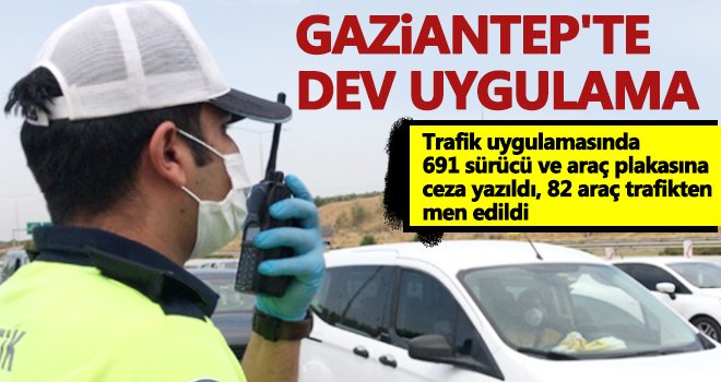 Dev uygulamada 4 bin 254 araç kontrol edildi