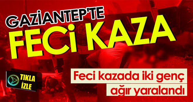 Direksiyon hakimiyeti kaybolan araç orta refüje çarparak takla attı