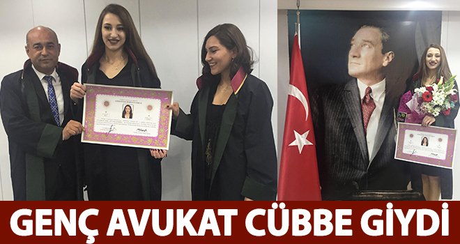 Emel Çember, törenle avukatlık ruhsatını aldı