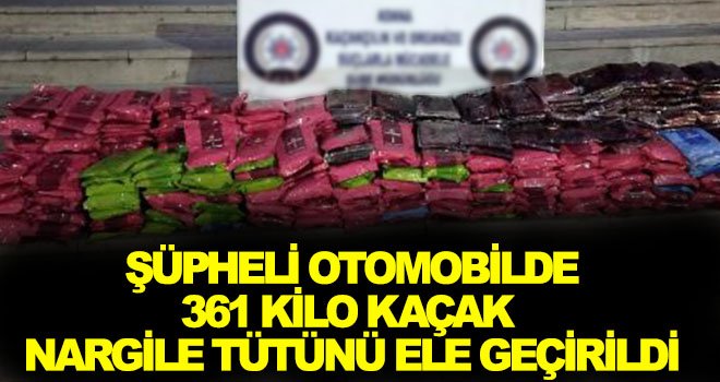 Gaziantep karayolunda kaçak nargile tütünü ele geçirildi