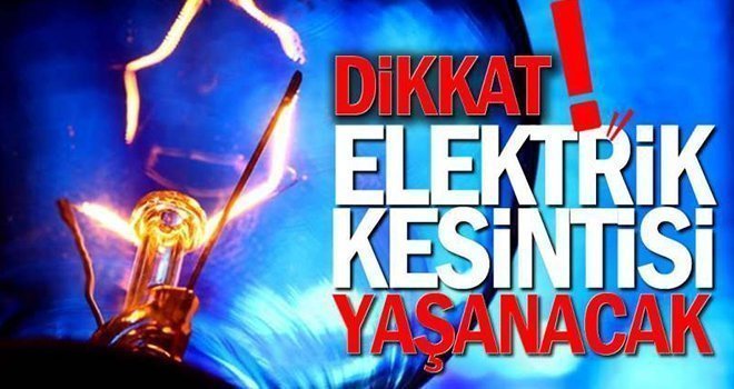 Gaziantep'te 3 Mart'ta elektrik kesintisi olacak yerler...