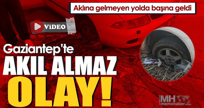 Gaziantep’te akıl almaz olay! Teker mazgalın içine girdi