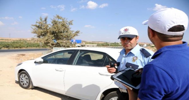 Gaziantep'te Drone ile trafik denetimi