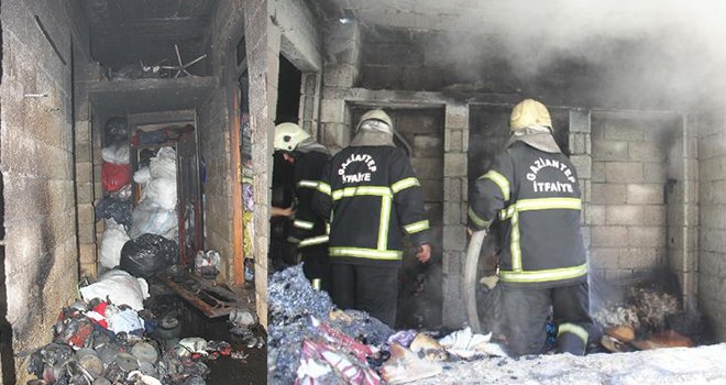 Gaziantep'te evde çıkan yangında baba ile oğlu dumandan etkilendi