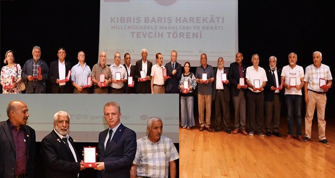 Gaziantep'te “Kıbrıs Barış Harekâtı” Gazilerine Madalyaları Verildi