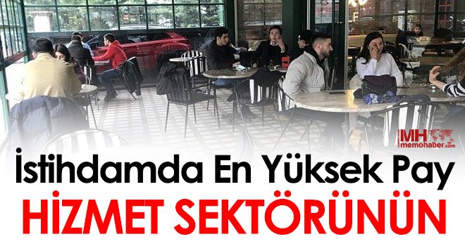 İstihdamda en yüksek pay hizmet sektörünün...