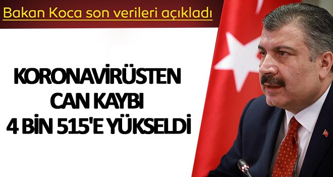 Koronavirüsten can kaybı 4 bin 515'e yükseldi