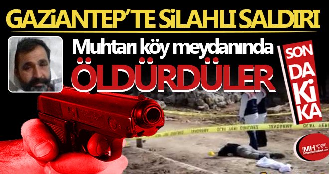 Köy muhtarı köy meydanında öldürüldü!