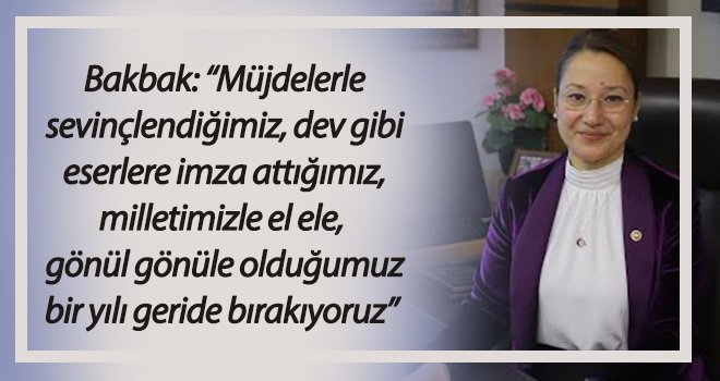 Milletvekili Dr. Derya Bakbak'tan yeni yıl masajı