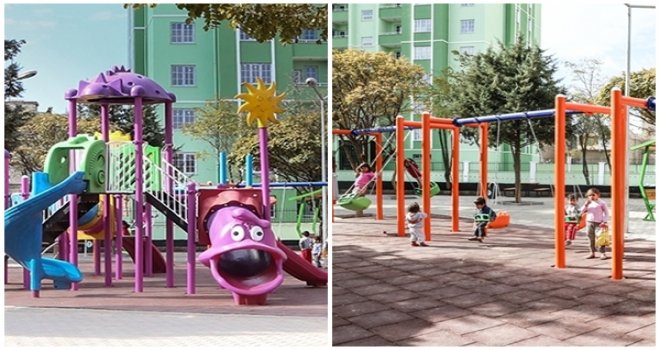 MODERN PARKLAR ÇOCUKLARIN YÜZÜNÜ GÜLDÜRÜYOR