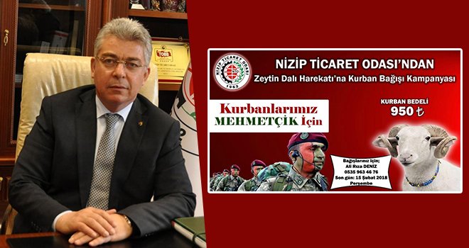 NTO’dan Zeytin Dalı Harekat’ına kurban bağışı