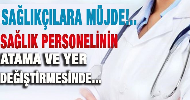 Sağlıkçılar için yeni düzenleme...