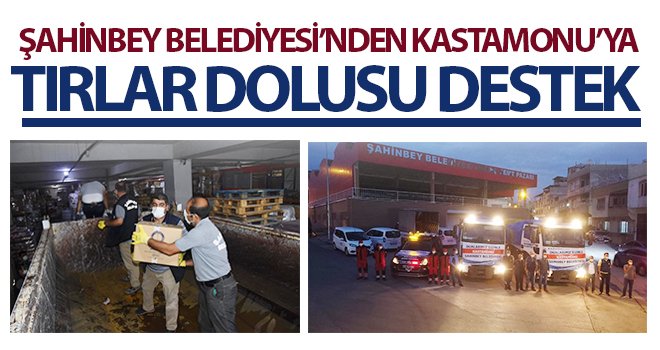 Şahinbey Belediyesi Kastamonu'na yardım eli...