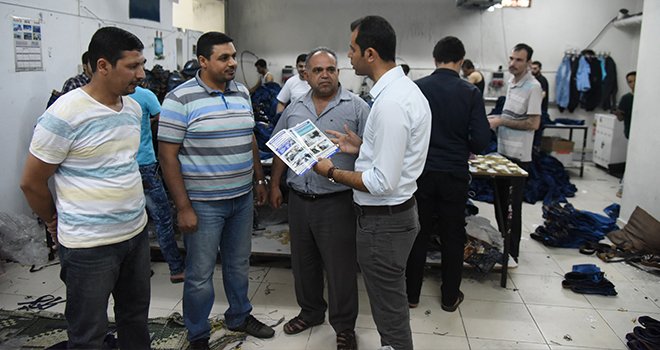 Şahinbey Belediyesi Tekstilkent esnafını bilgilendirdi