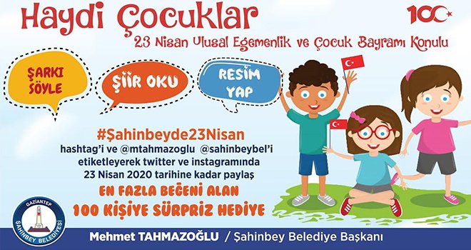 Şahinbey'de 23 Nisan etkinlikleri